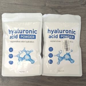Hyaluronic Acid Powder for Skin Hydration 2 Pack Bundle